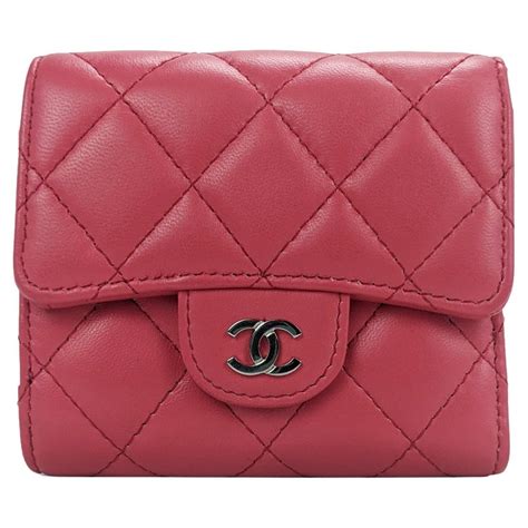 chanel compact trifold wallet|authentic chanel lambskin wallet.